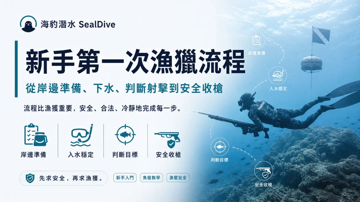 海豹潛水 Seal Dive｜新手第一次漁獵流程｜從岸邊準備、下水、射擊到安全收槍完整教學