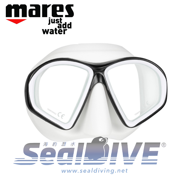 義大利 Mares sealhouette 低容積面鏡 黑/粉 第 2 張｜海豹潛水 SealDIVE