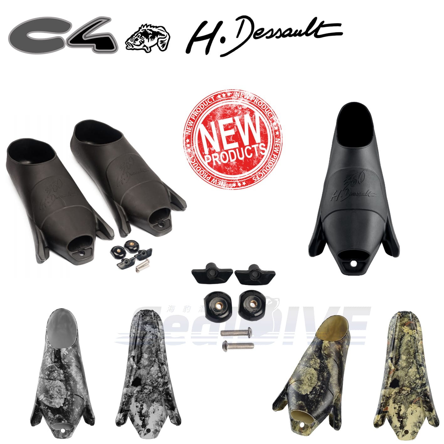 義大利C4 HD 350 400 鞋套 配件包｜海豹潛水 SealDIVE 漁獵潛水裝備