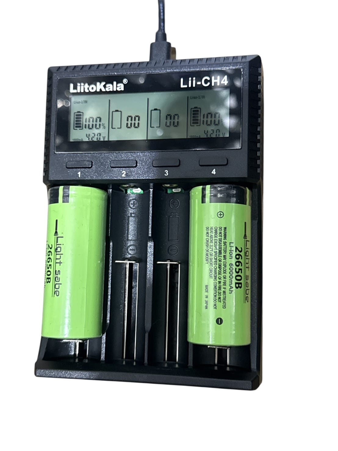 Lii-CH4 多功能充電器四槽(2大2小)  充電座 第 3 張｜海豹潛水 SealDIVE