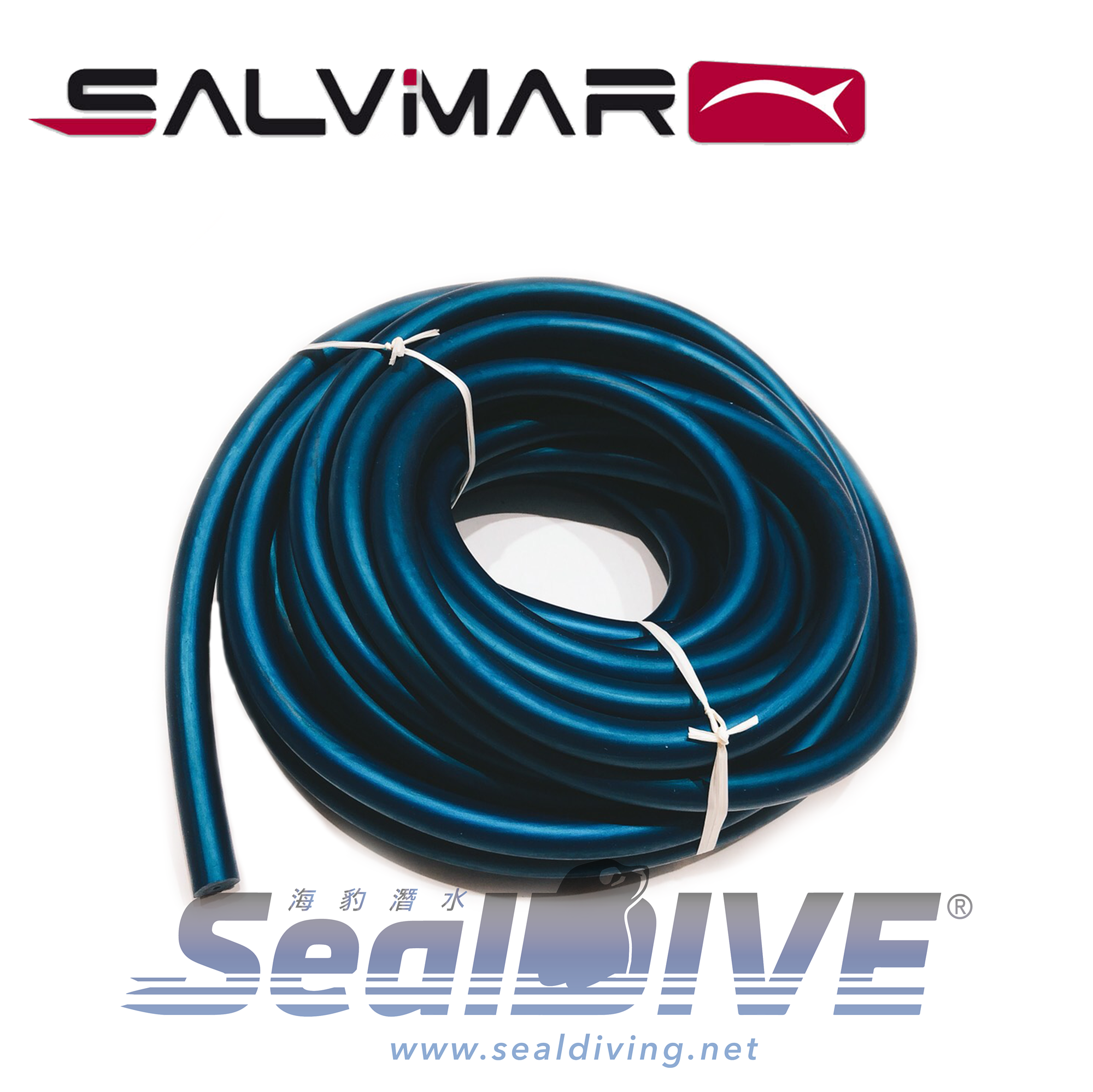 原裝義大利 SALVIMAR S400全乳膠高倍數 16mm電光藍橡皮 ｜SALVIMAR 漁獵潛水裝備