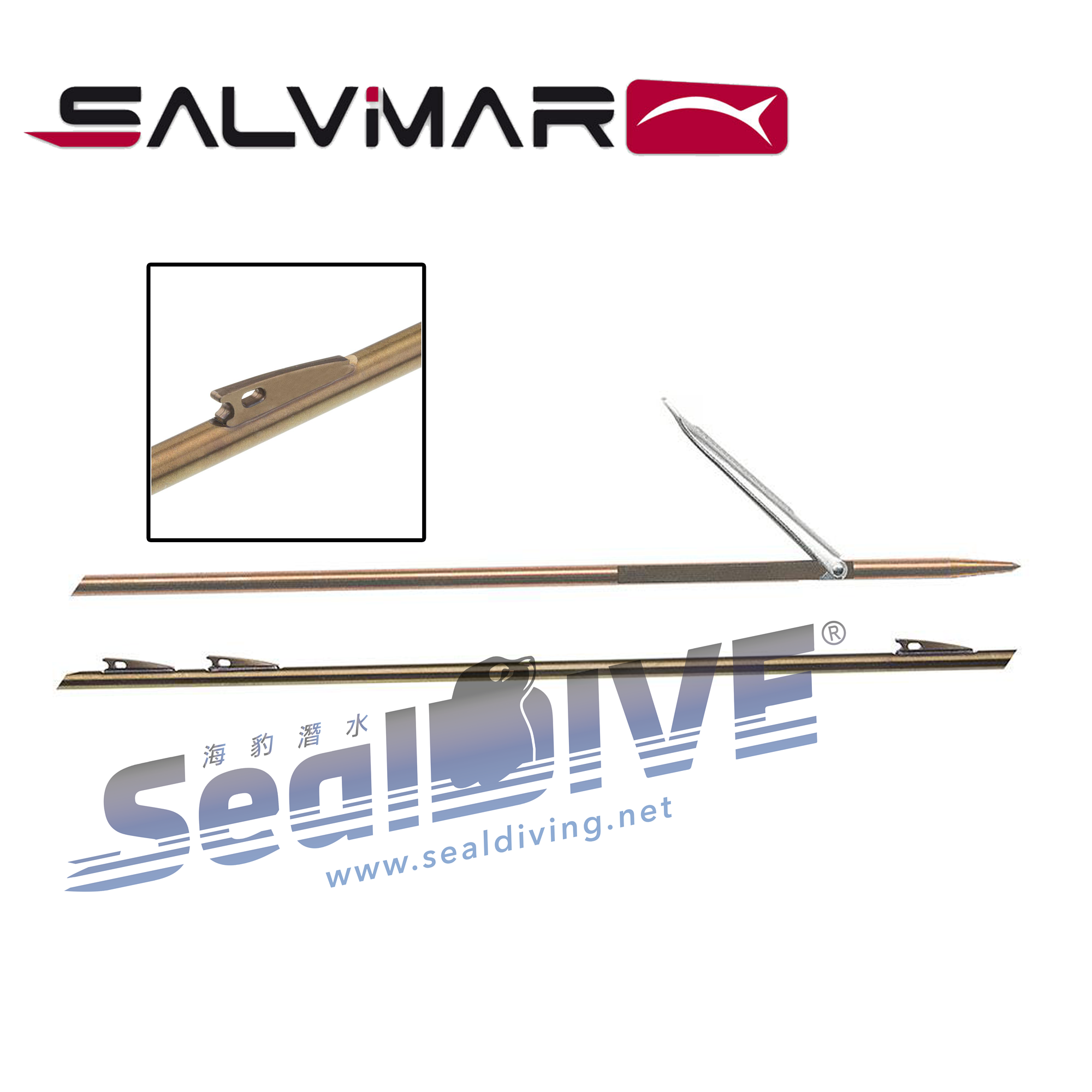 義大利 Salvimar 6.25/6.5mm 大鯊魚鰭高速鏢(倒鉤片朝下) 魚鏢｜海豹潛水 SealDIVE 漁獵潛水裝備