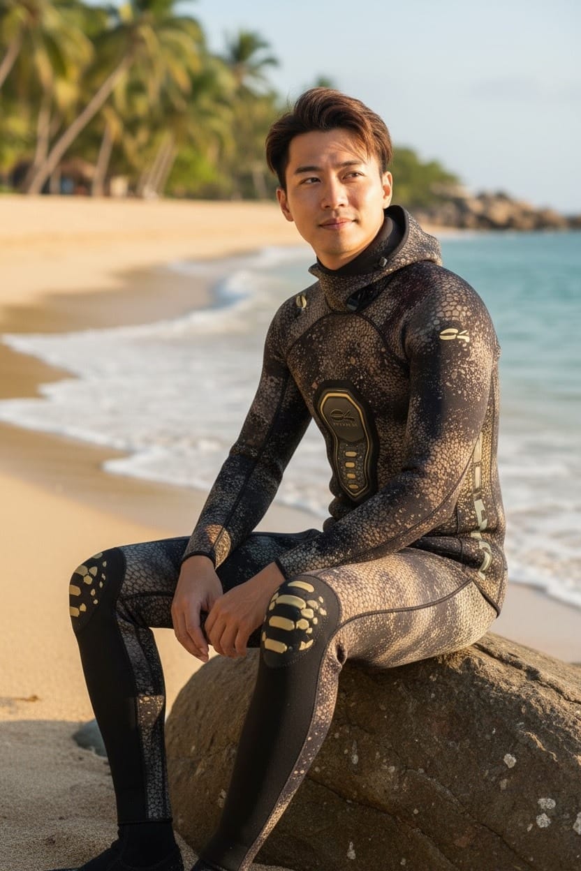 義大利 C4 WETSUIT CAMOSKIN MED 3MM 5MM 迷彩金 迷彩藍 防寒衣 第 28 張｜海豹潛水 SealDIVE