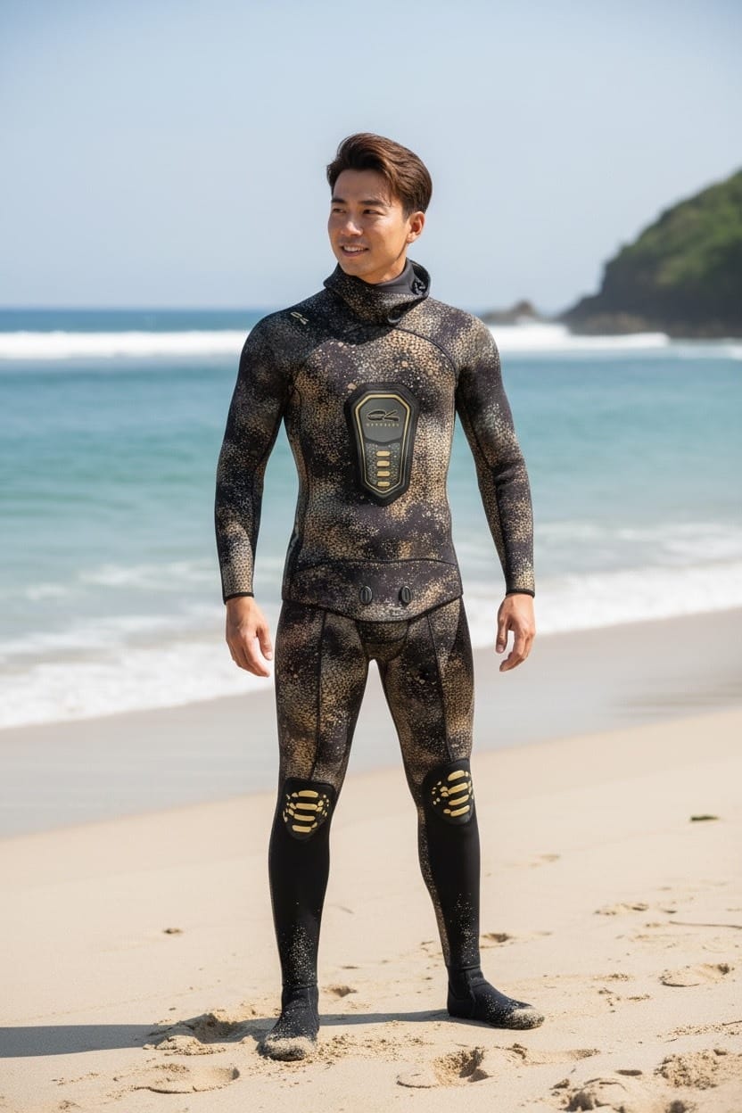 義大利 C4 WETSUIT CAMOSKIN MED 3MM 5MM 迷彩金 迷彩藍 防寒衣 第 27 張｜海豹潛水 SealDIVE