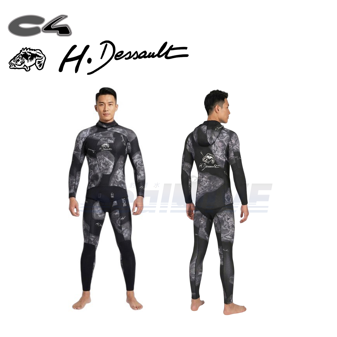 義大利 C4 HD Muta Blackside 3mm 防寒衣｜海豹潛水 SealDIVE 漁獵潛水裝備