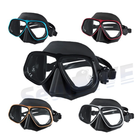 強檔推薦 鋁合金邊框面鏡 多色 低容積面鏡 近視鏡片面鏡｜海豹潛水 SealDIVE 漁獵潛水裝備