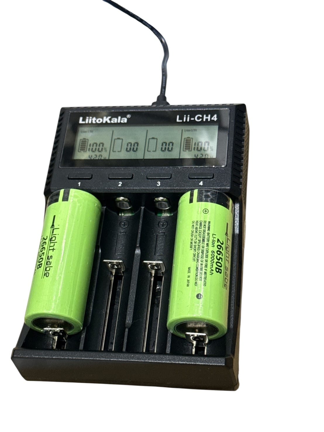 Lii-CH4 多功能充電器四槽(2大2小)  充電座｜SealDIVE 漁獵潛水裝備