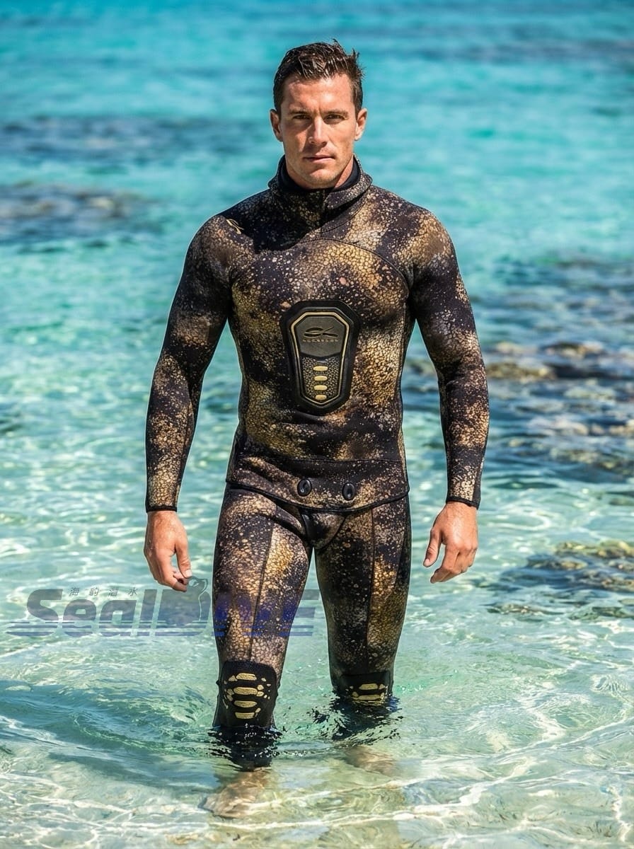 義大利 C4 WETSUIT CAMOSKIN MED 3MM 5MM 迷彩金 迷彩藍 防寒衣 第 3 張｜海豹潛水 SealDIVE