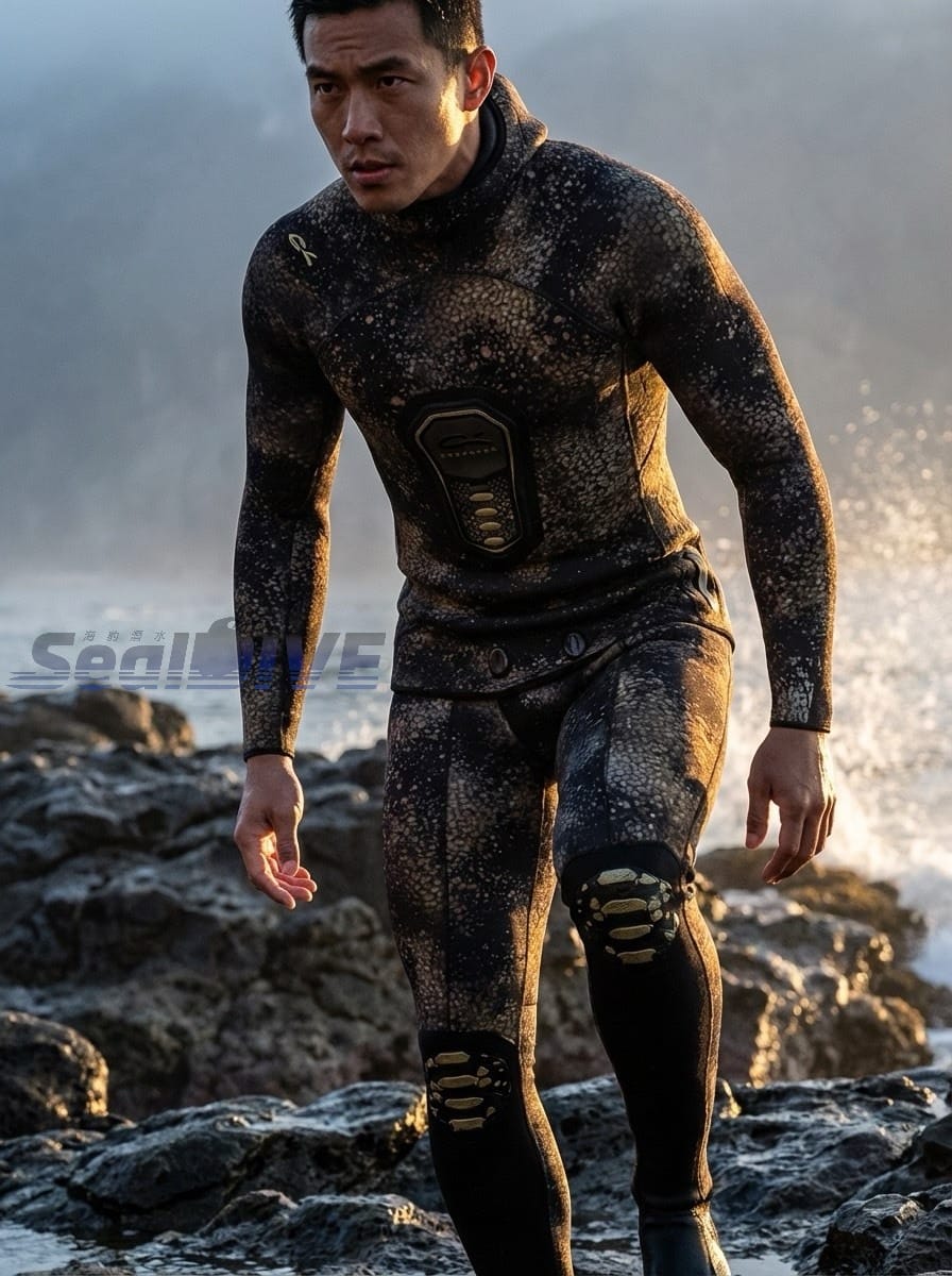 義大利 C4 WETSUIT CAMOSKIN MED 3MM 5MM 迷彩金 迷彩藍 防寒衣 第 19 張｜海豹潛水 SealDIVE