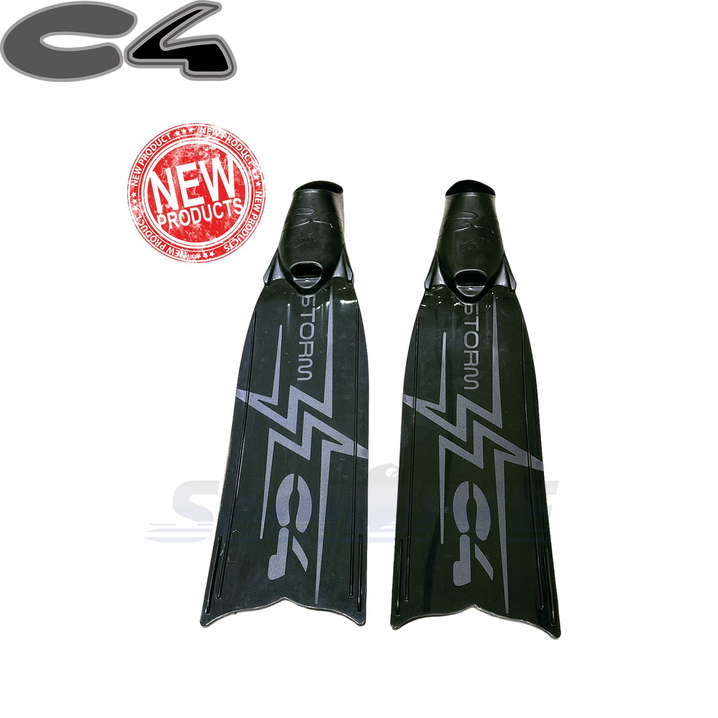 義大利 C4-STORM FINS 新款塑膠蛙鞋｜海豹潛水 SealDIVE 漁獵潛水裝備