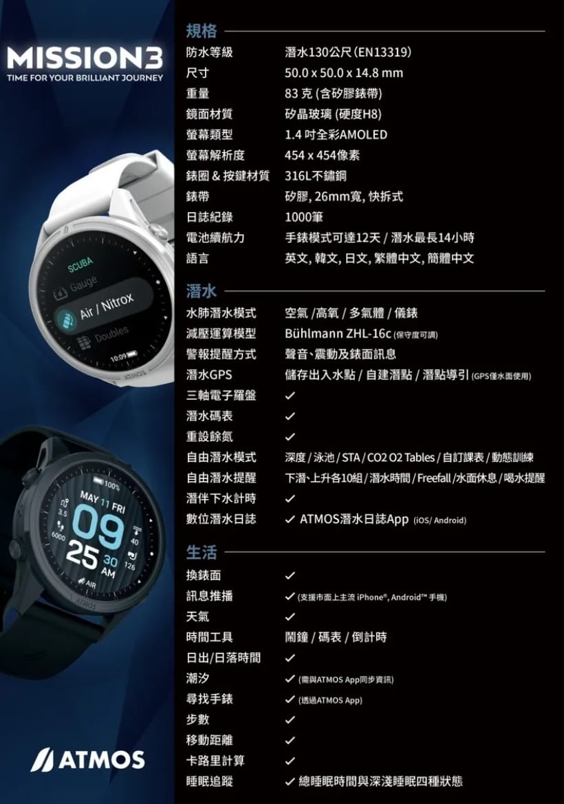 ATMOS MISSION3 潛水電腦錶 第 20 張｜海豹潛水 SealDIVE